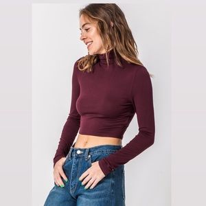 Turtle Neck Crop Top